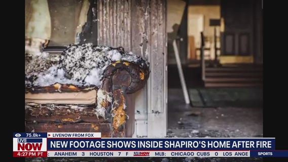 New photos show fire damage to Gov. Shapiro's home