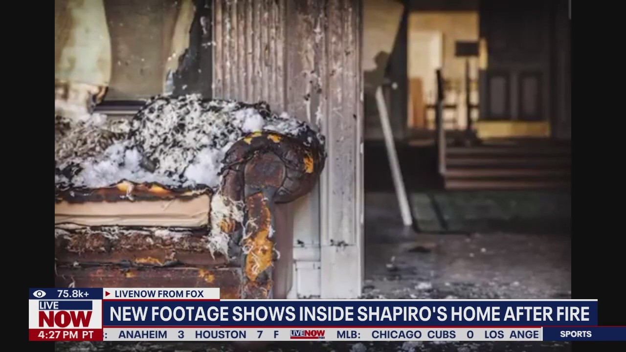 New photos show fire damage to Gov. Shapiro's home