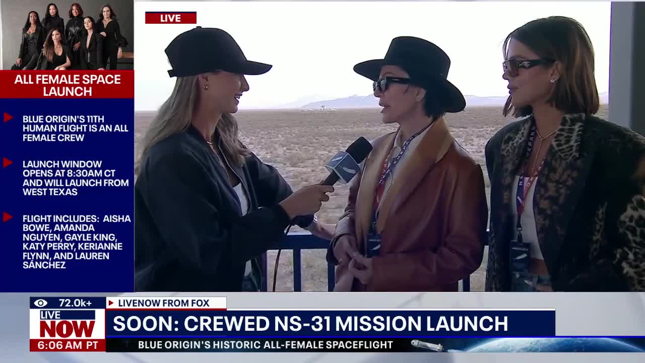 Kardashians speak ahead of Blue Origin flight