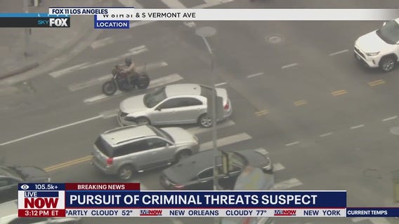 Police pursue suspect in L.A. County
