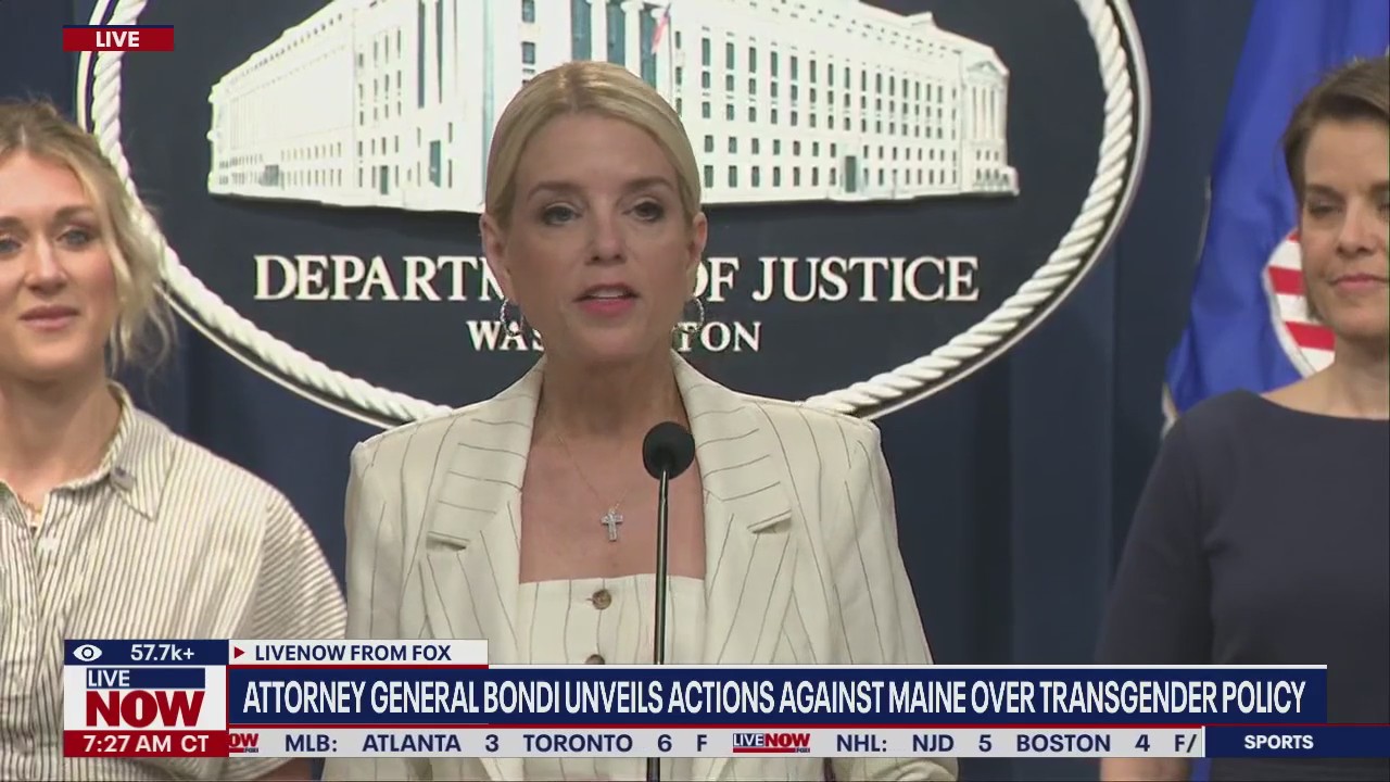 AG Bondi announces transgender lawsuit against Maine