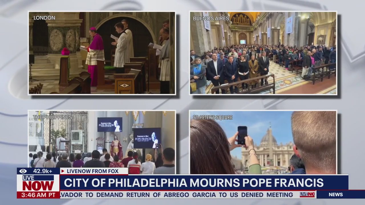 City of Philadephia mourns Pope Francis