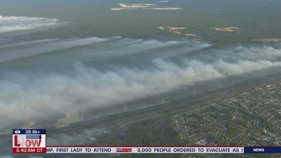 Wildfires rages in New Jersey