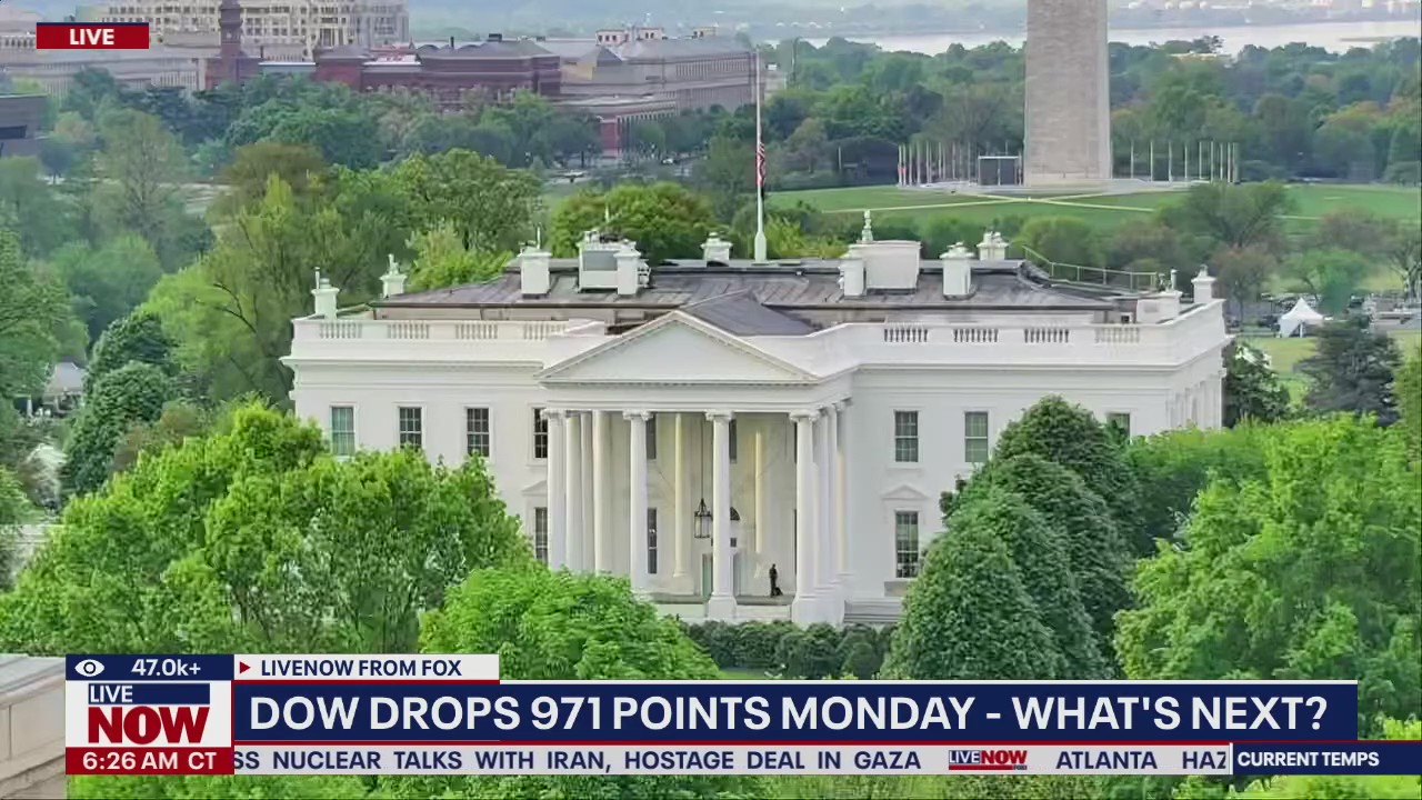 DOW drops 971 points on Monday