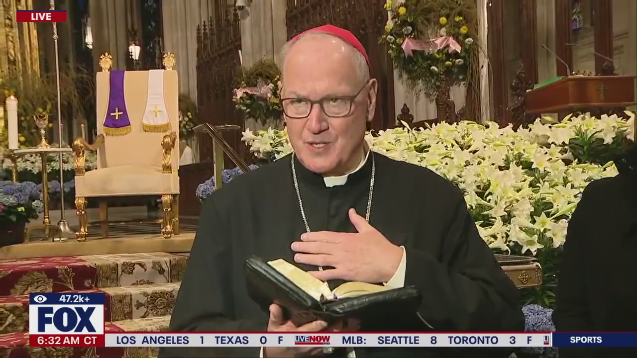 Cardinal Dolan reacts to passing of Pope Francis
