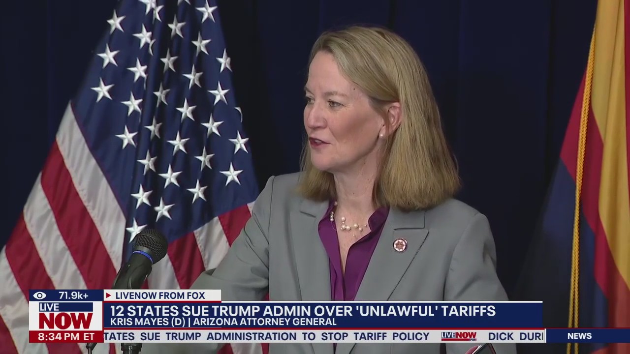 A dozen states sue Trump administration over tariffs