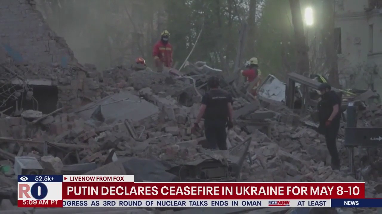 Putin declares ceasefire in Ukraine for May 10
