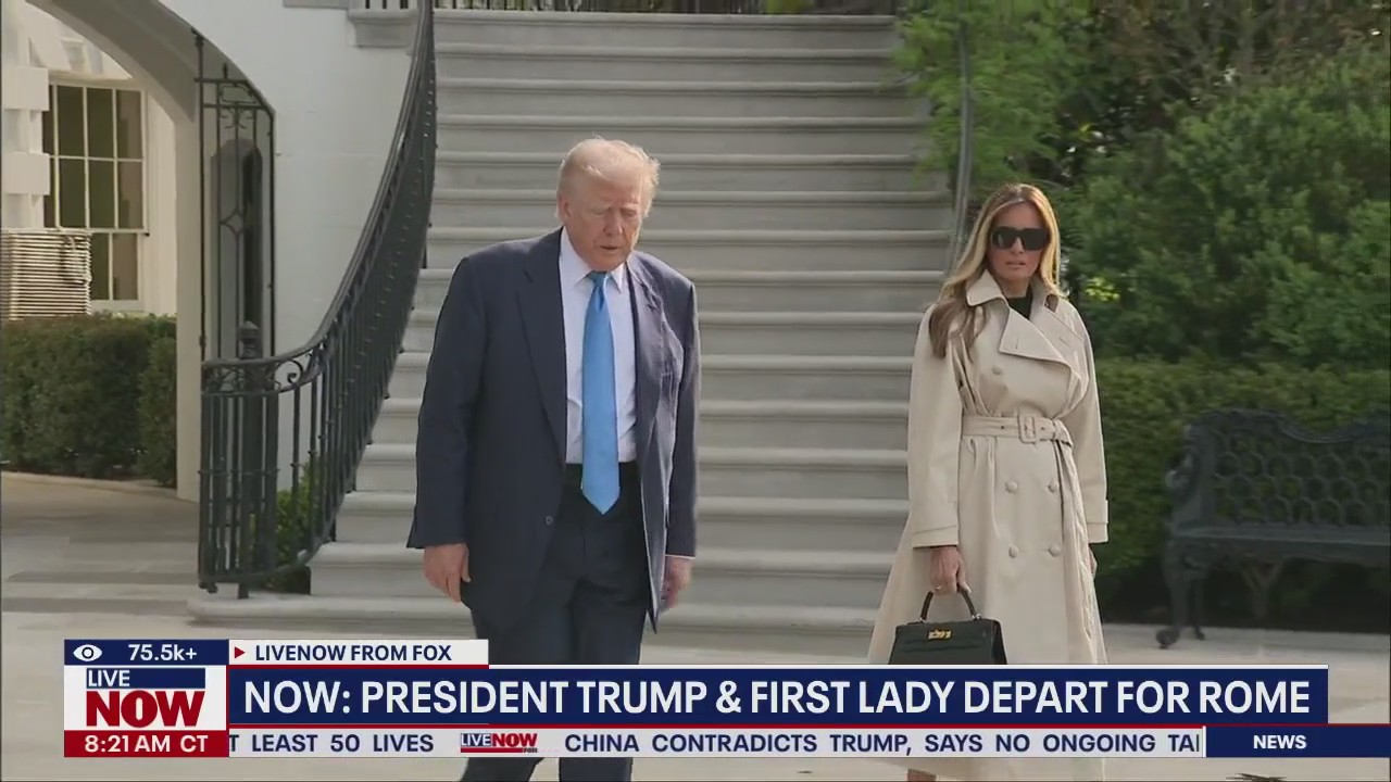 President Trump speaks to media ahead of Rome trip