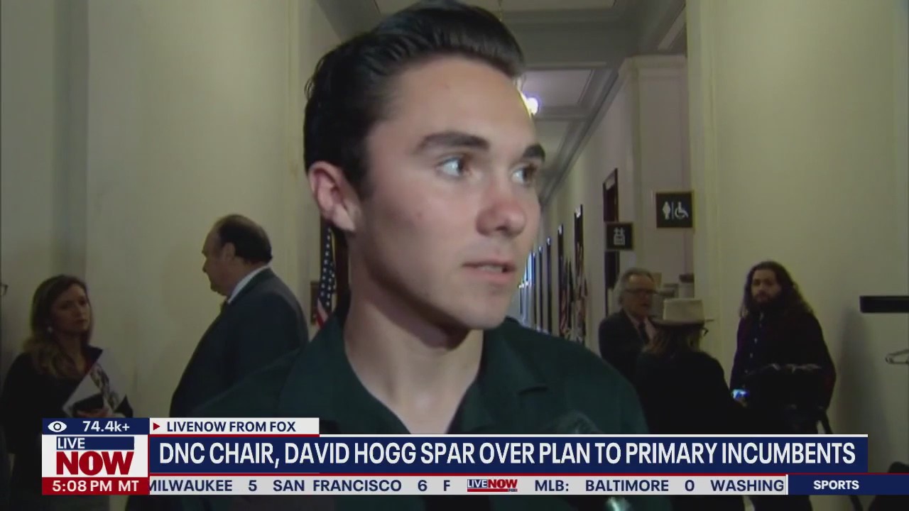 DNC Chair, David Hogg feud on primary incumbent plans