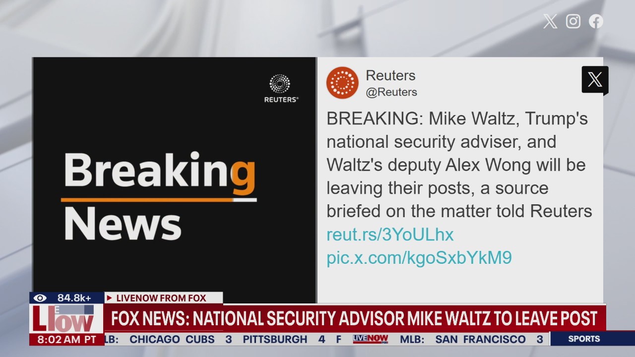 RPT: National Security Advisor Waltz to step down