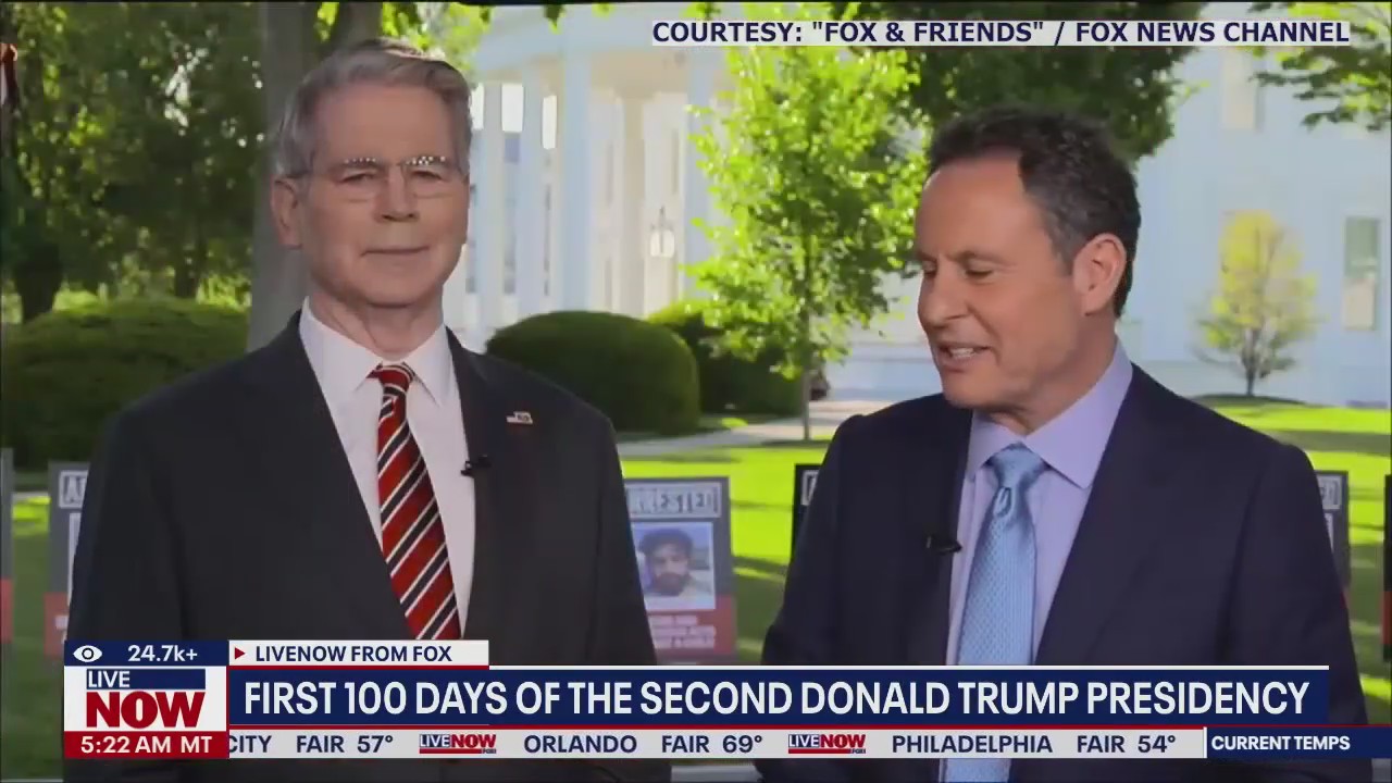 US treasury sec. marks Pres. Trump's first 100 days