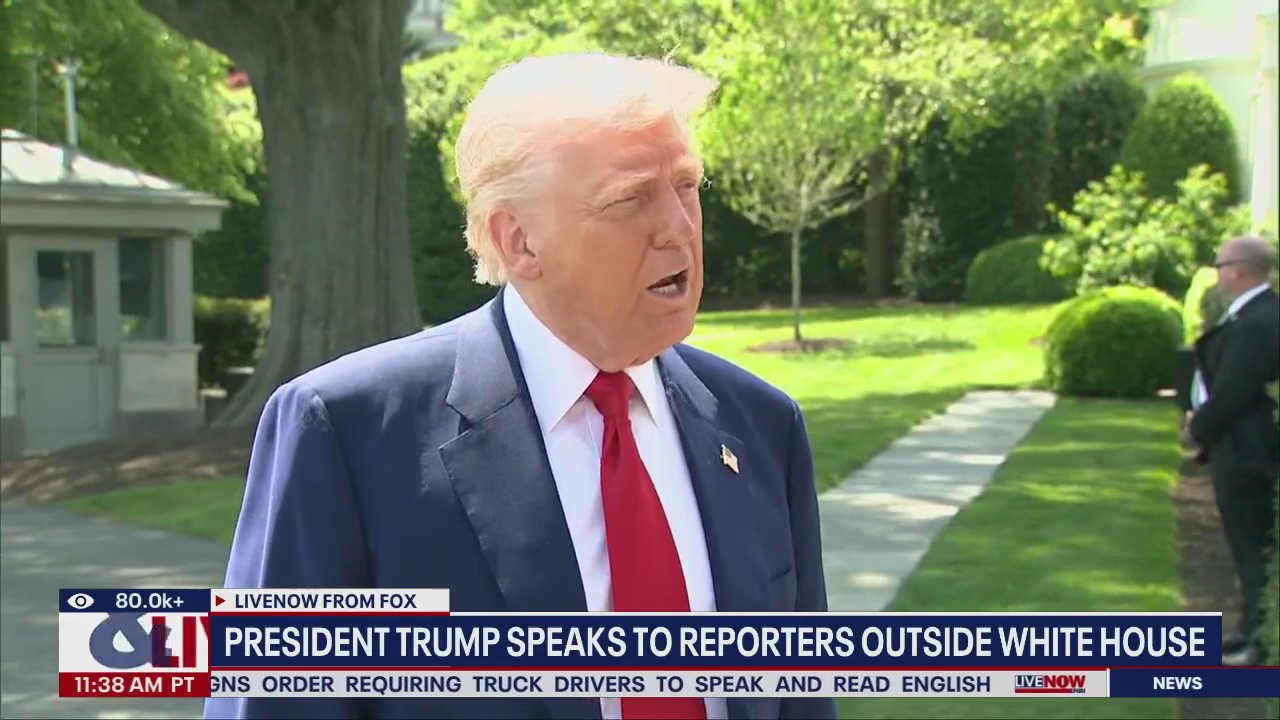 100 Days: President Trump speaks to reporters