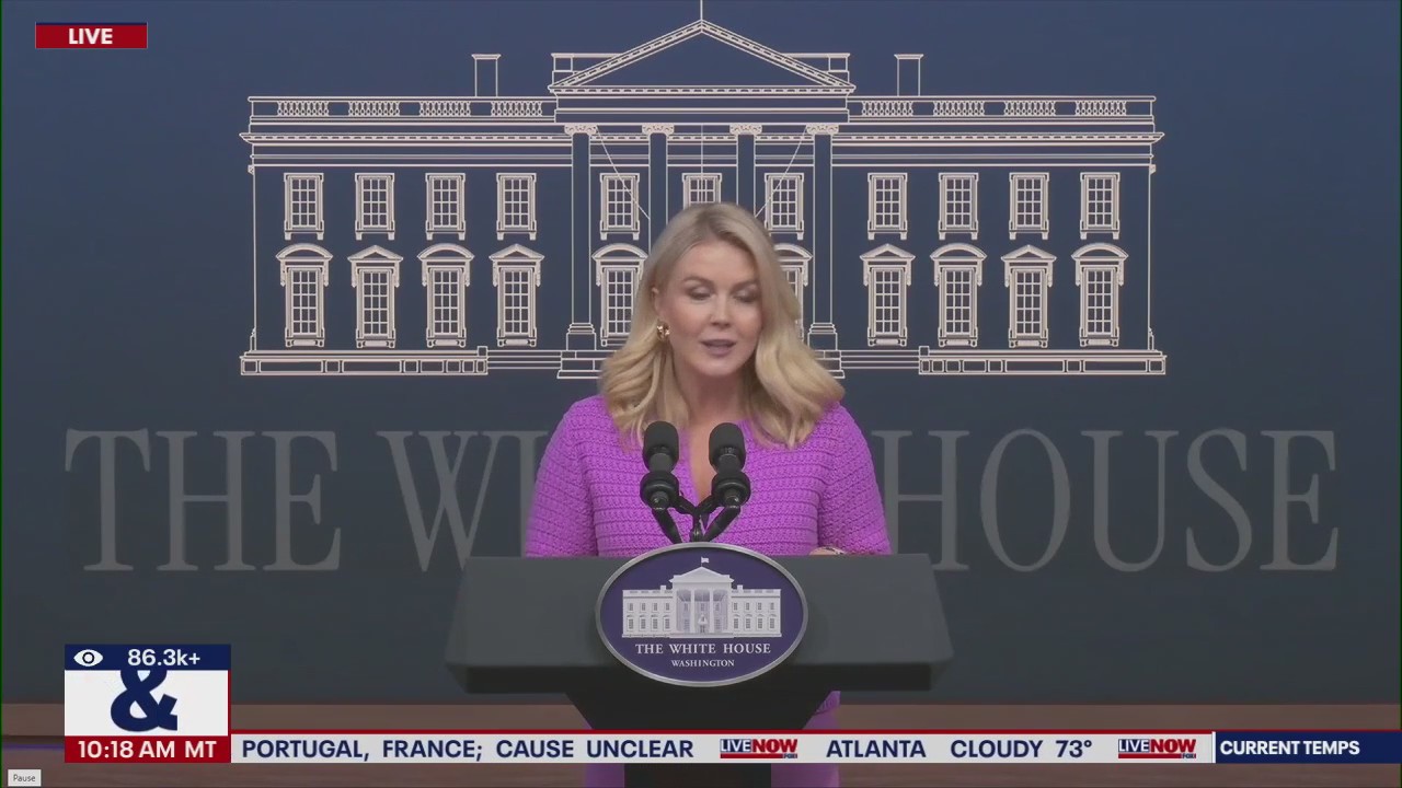 Leavitt speaks with new media outlets