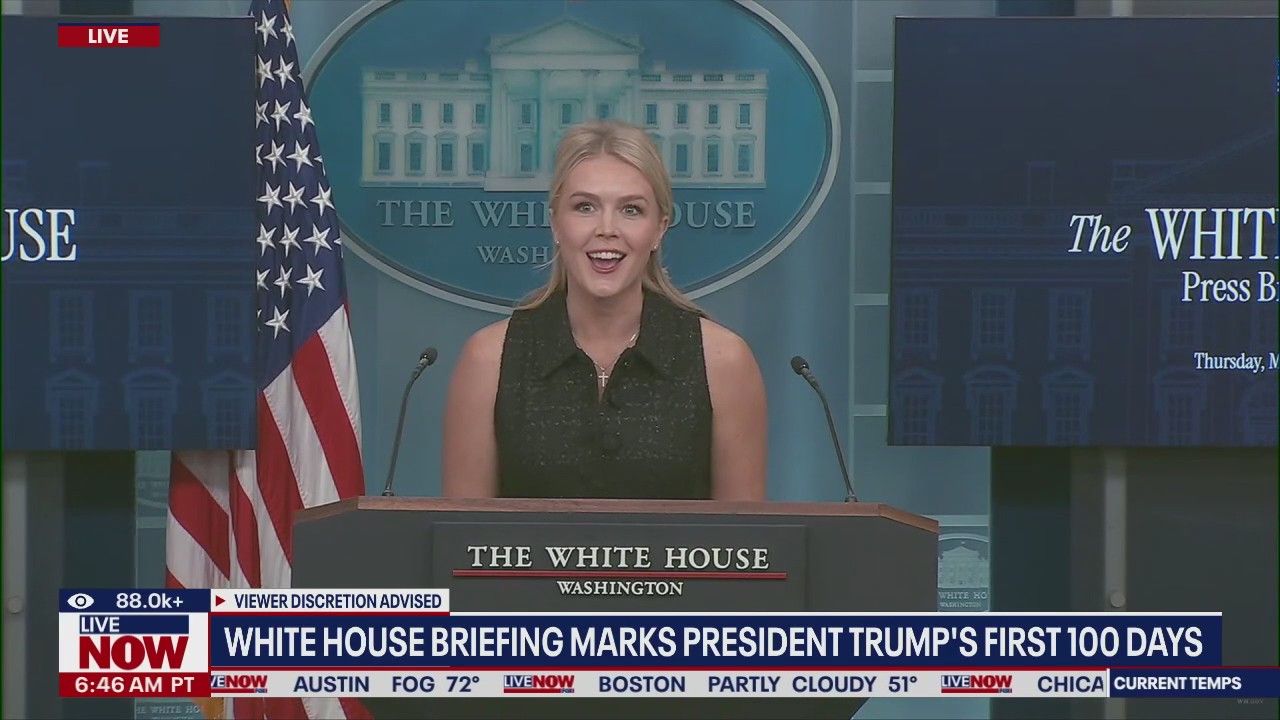 White House briefing marks Trump's first 100 days