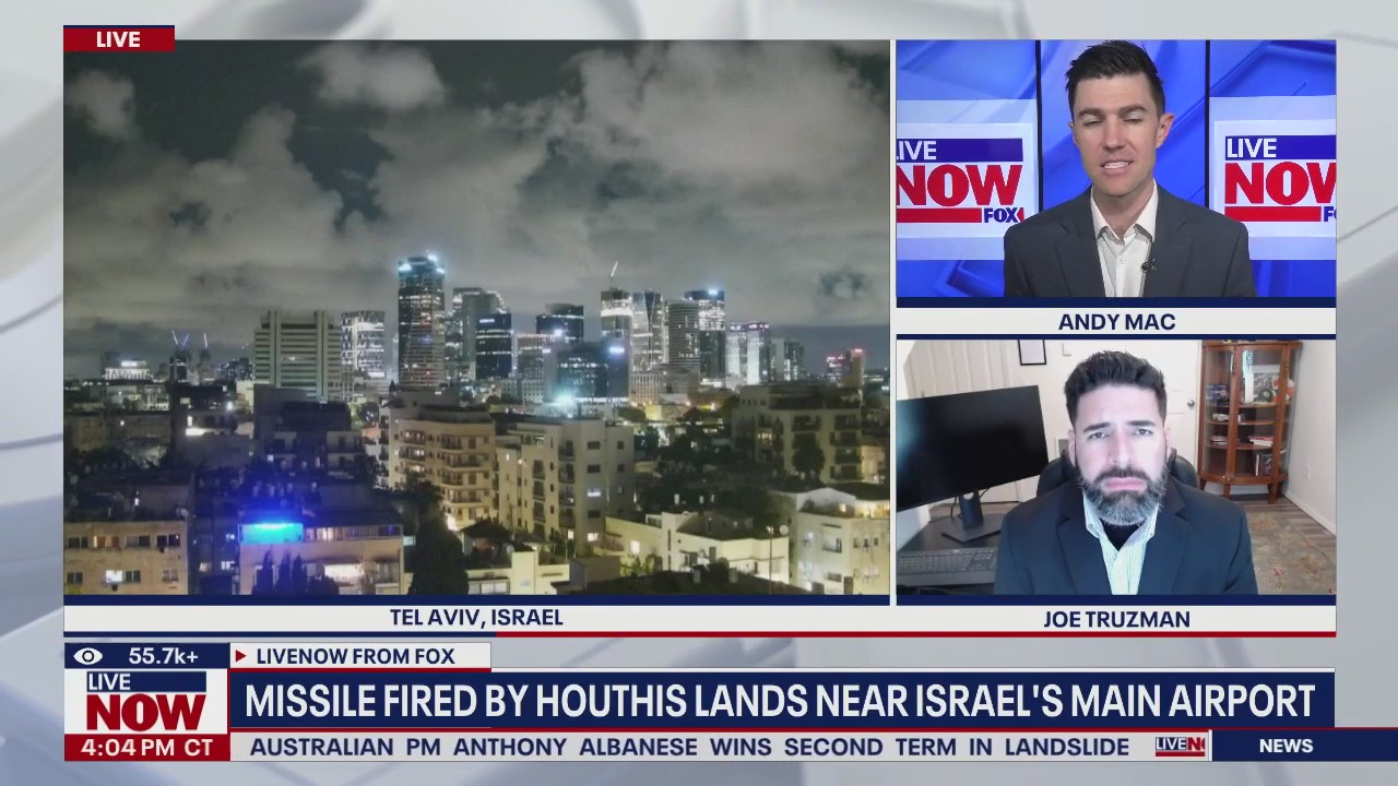 Missile fired by Houthis lands near Israel airport