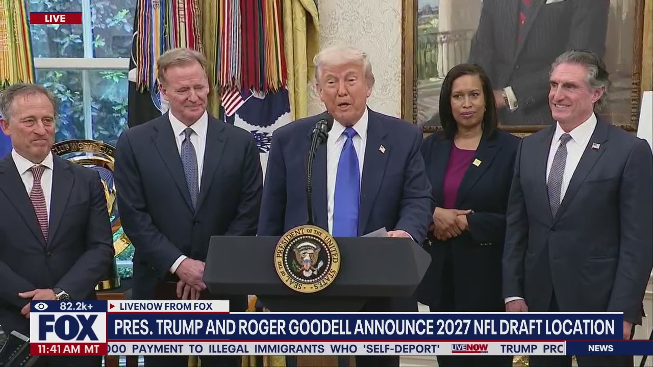 Pres. Trump announces D.C. as 2027 NFL Draft location