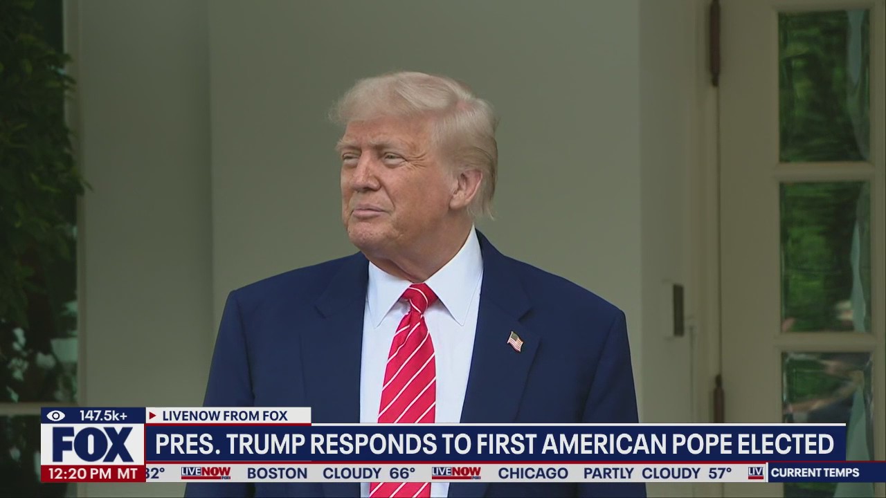 President Trump remarks after American elected pope