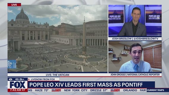 Pope Leo XIV leads first mass as pontiff