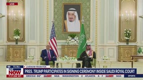 Pres. Trump joins signing ceremony in Saudi Arabia
