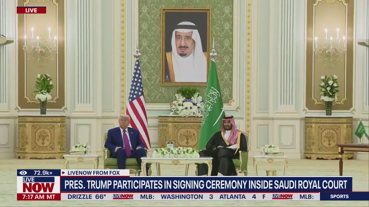 Pres. Trump joins signing ceremony in Saudi Arabia
