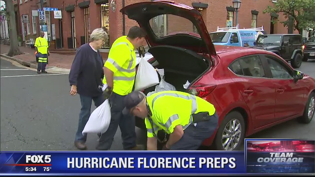 Alexandria provides sandbags for residents as city deals with flooding concerns, threat of Hurricane Florence