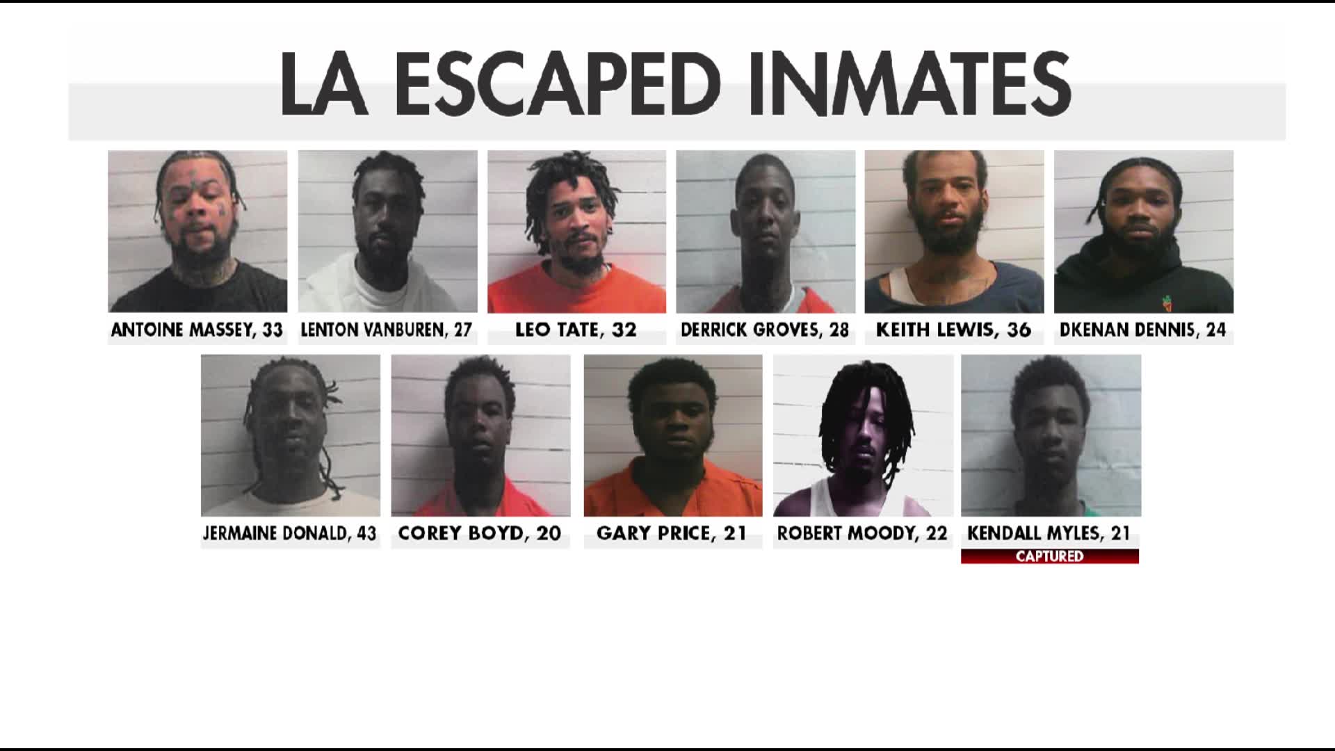 9 inmates still at large after escape from N.O. jail