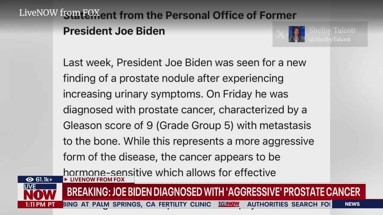 Former President Biden diagnosed with prostate cancer