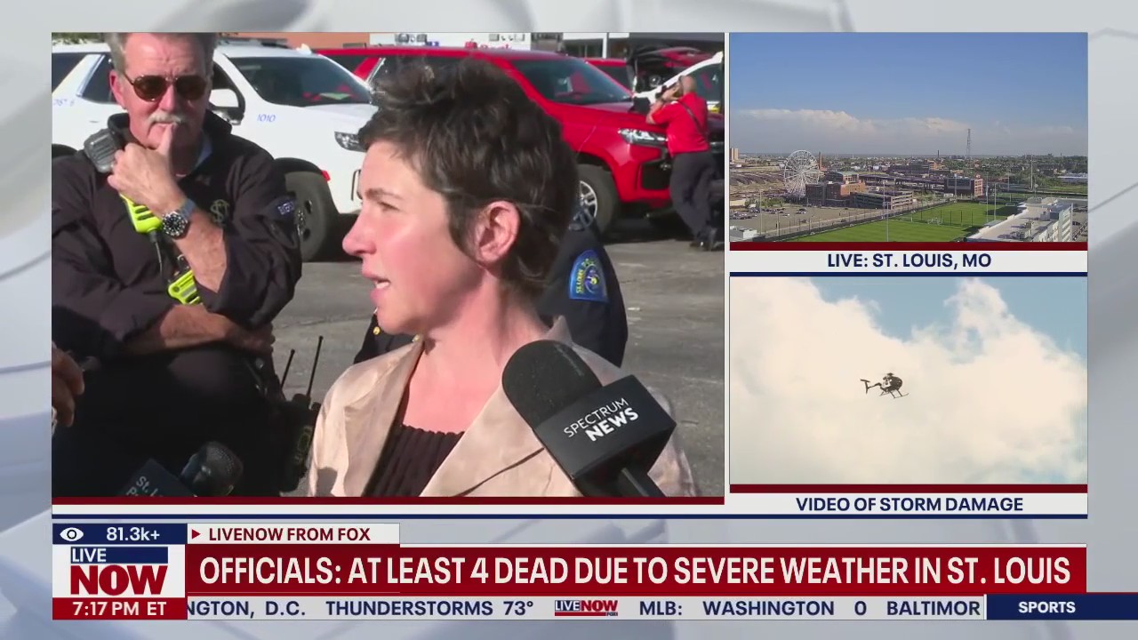 4 confirmed dead due to severe weather in St. Louis
