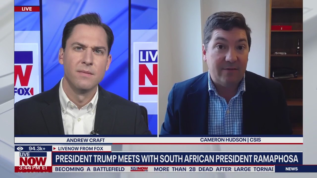 President Trump confronts South African president