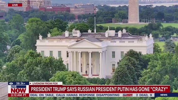 Trump says Russian President Putin has gone "crazy"