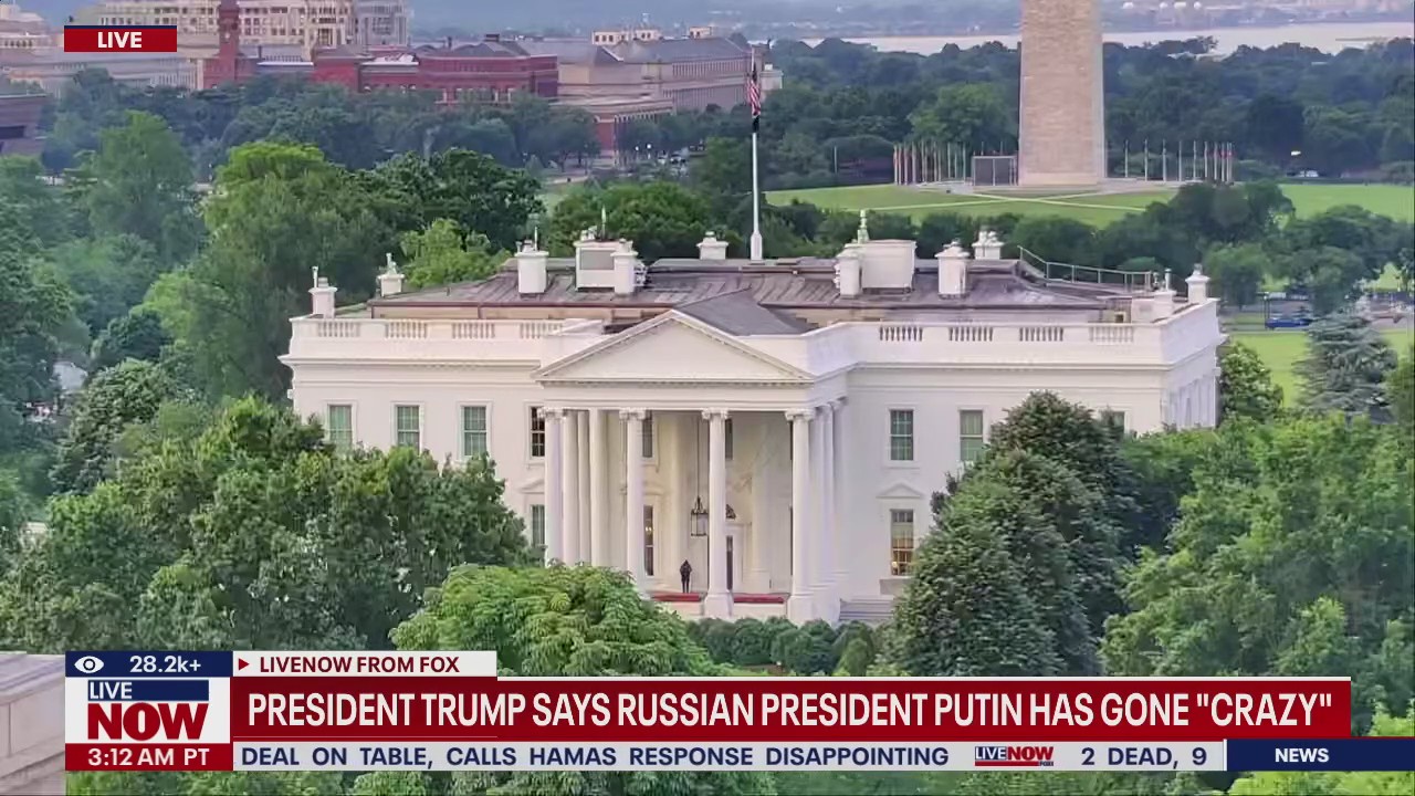 Trump says Russian President Putin has gone "crazy"