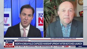 North Korea uprights capsized warship