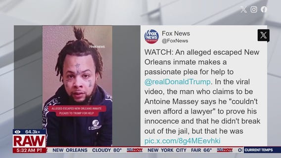 New Orleans prison escapee says he's innocent