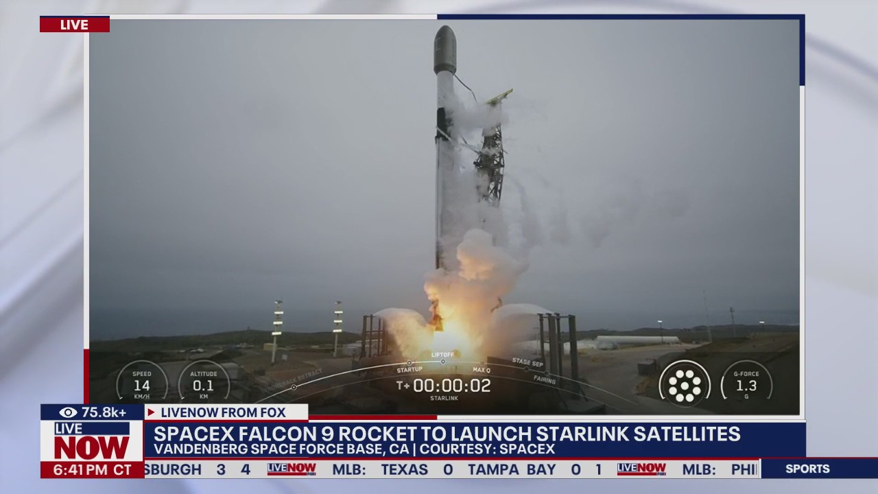 Falcon 9 rocket launches more Starlink satellites