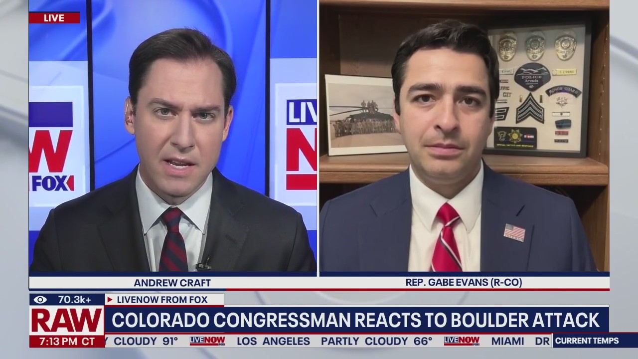 Colorado Rep. Gabe Evans reacts to Boulder attack