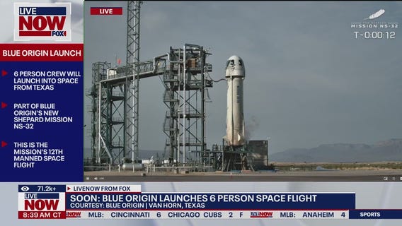 Blue Origin launches 6-person suborbital spaceflight