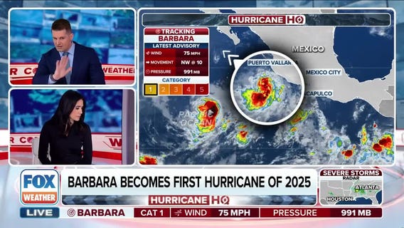 Hurricane Barbara forms in Eastern Pacific becoming first of 2025 season