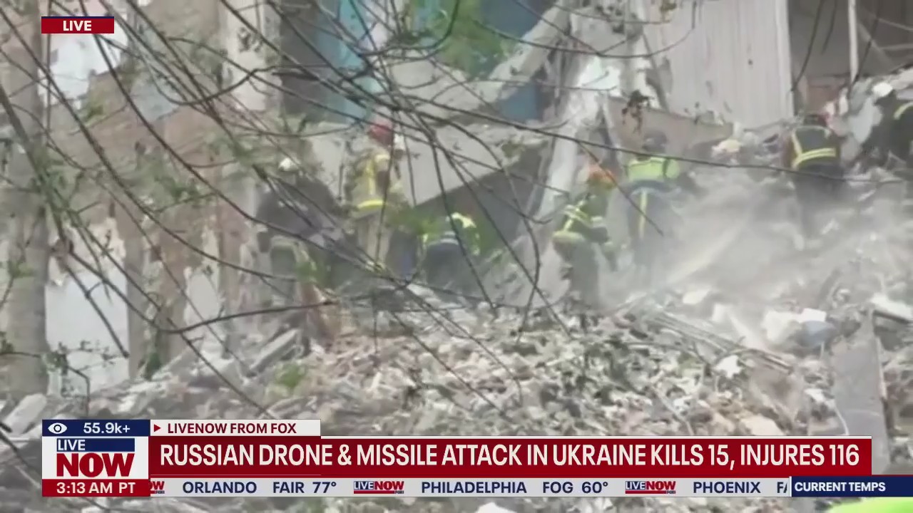 Russian drone & missile attack in Ukraine | LiveNOW from FOX