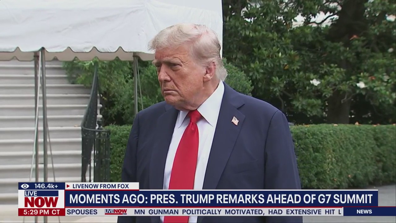 Trump speaks ahead of travel to G7 Summit