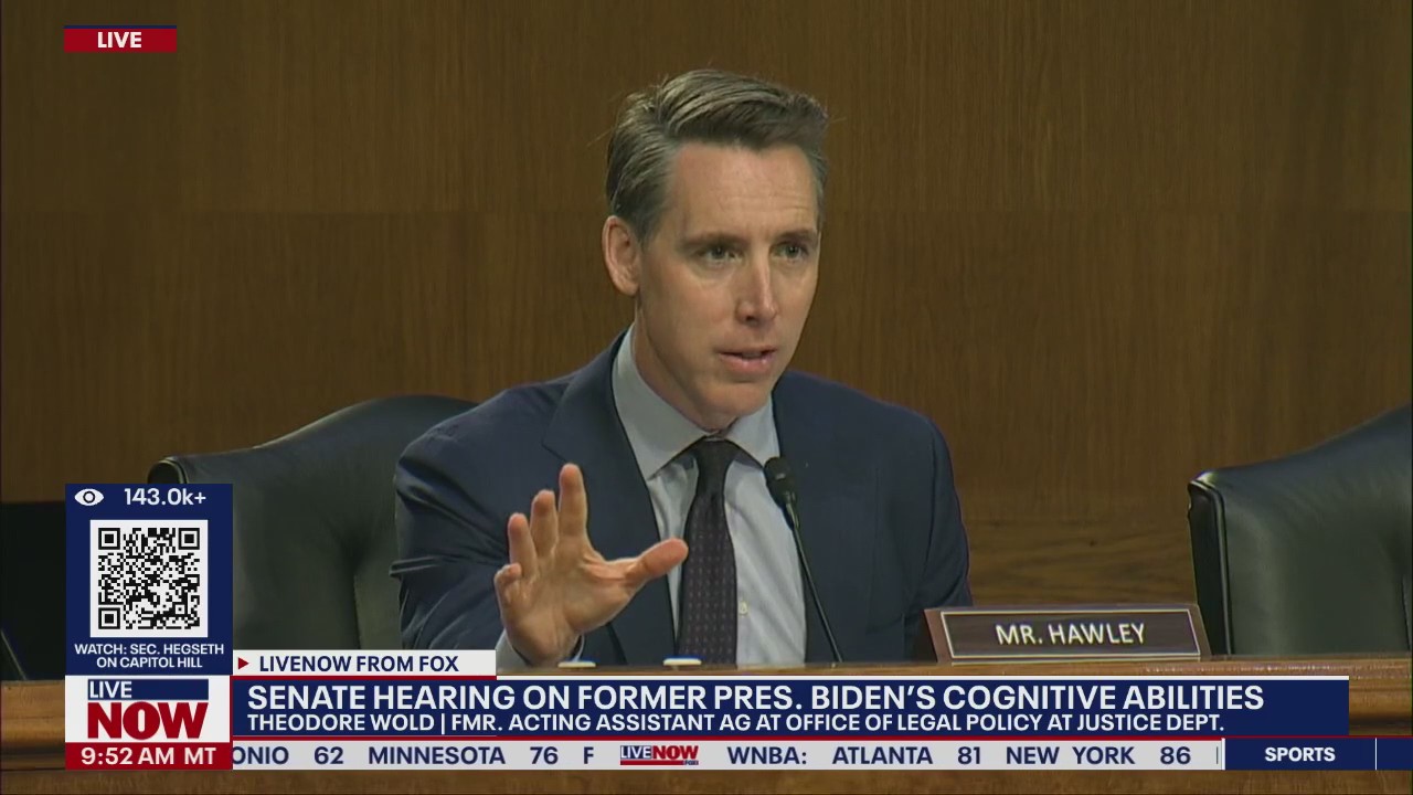 Hawley: "Who was really running the White House?"