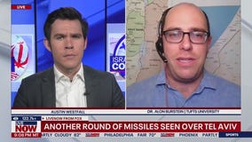 Another round of missiles seen over Tel Aviv