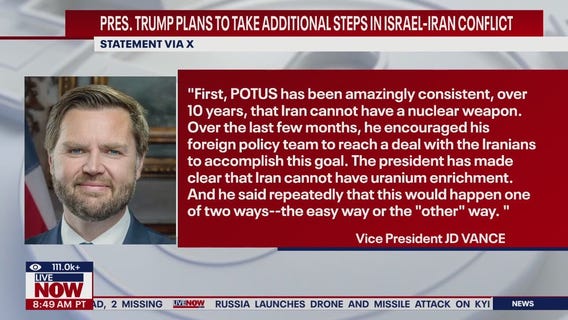 JD Vance update on Israel-Iran conflict