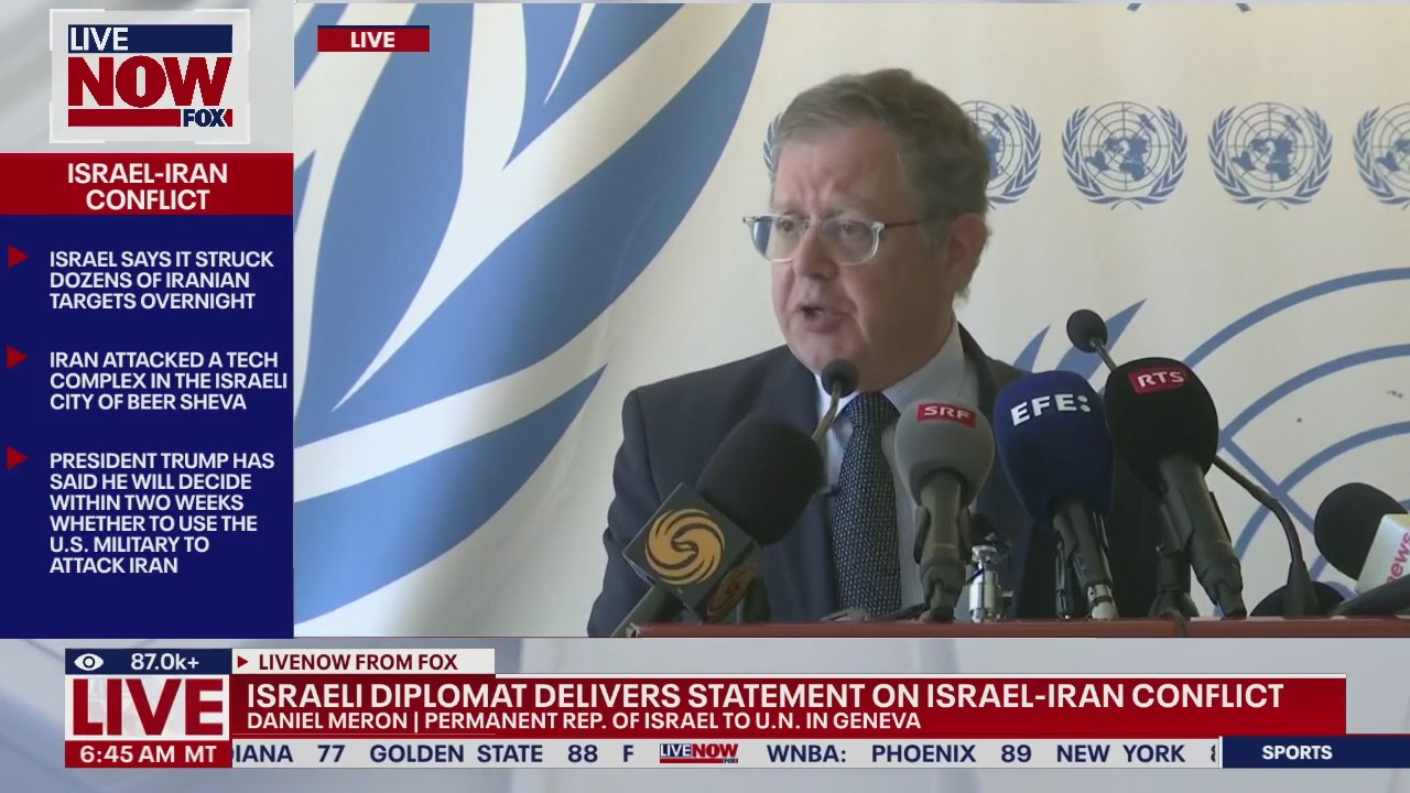 Israeli diplomat delivers statement on Israel-Iran conflict