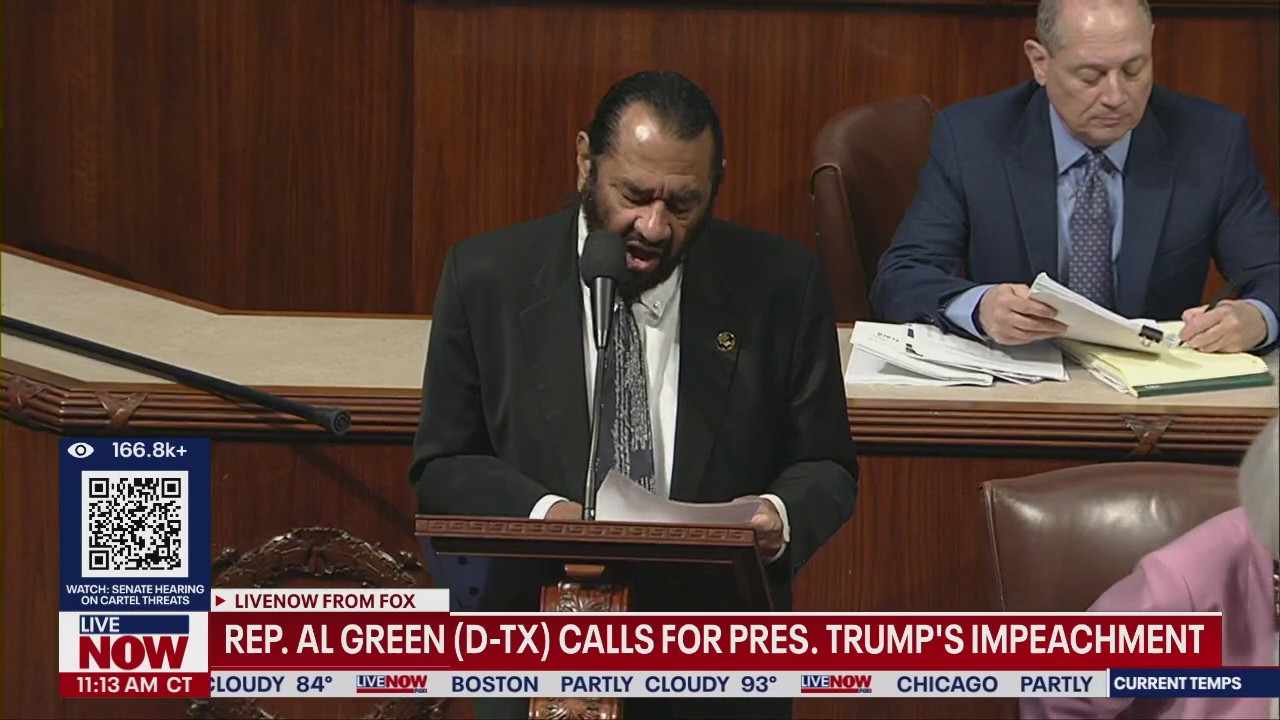 Texas Rep. Al Green calls for Trump's impeachment