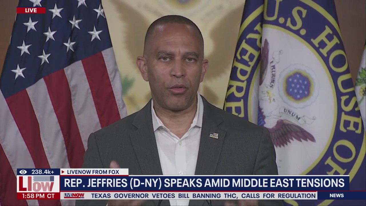 Rep. Jeffries(D-NY) speaks amid middle east tensions