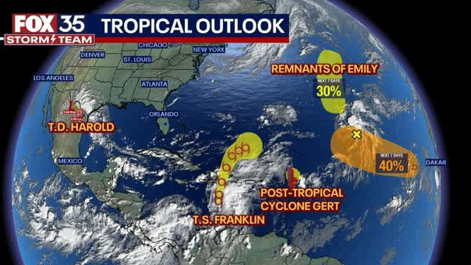 Tropical Depression Harold hits Texas