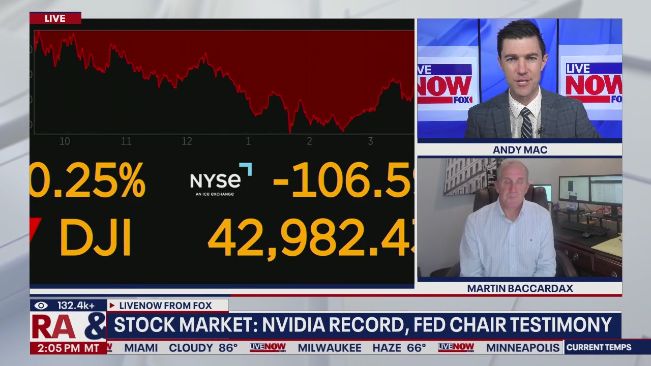 Stock market: Nvidia record, Fed chair testimony