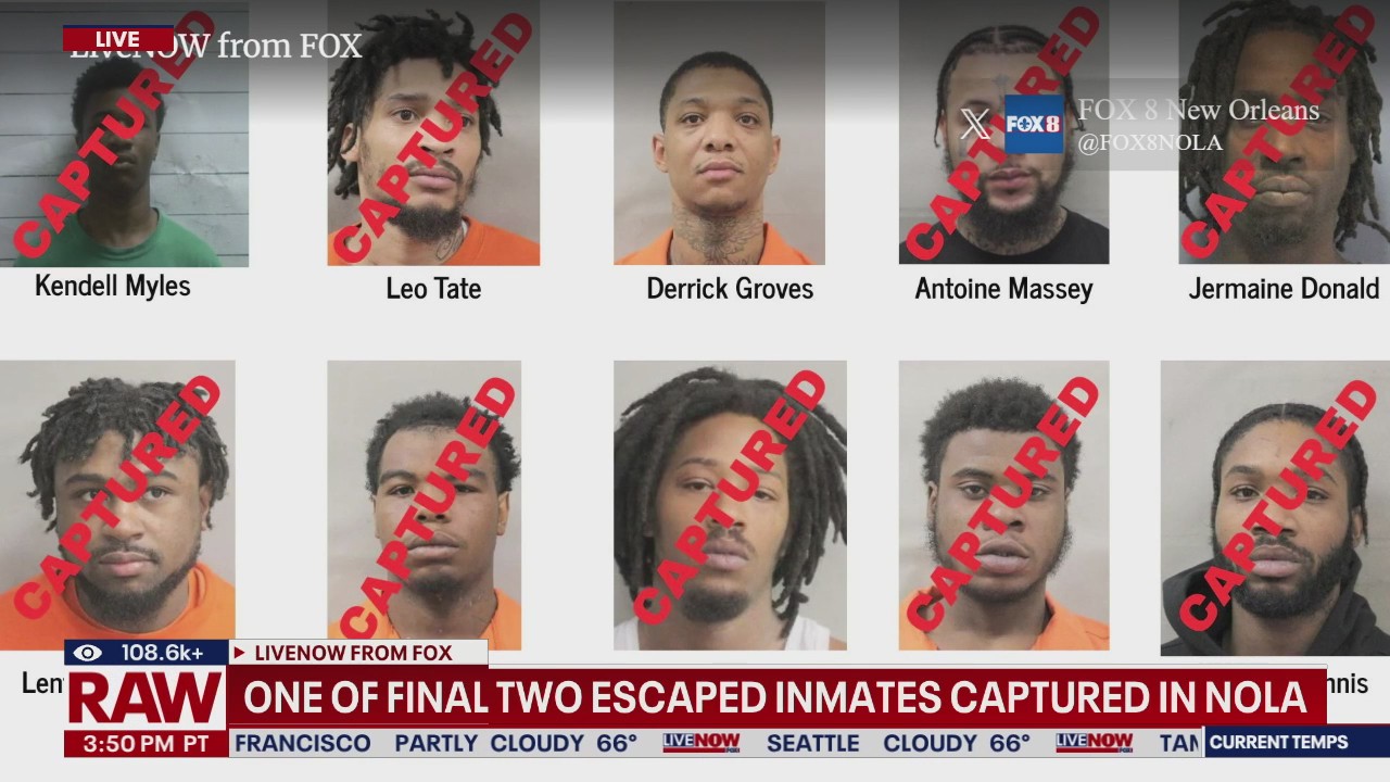 Ninth escaped inmate captured in New Orleans, LA
