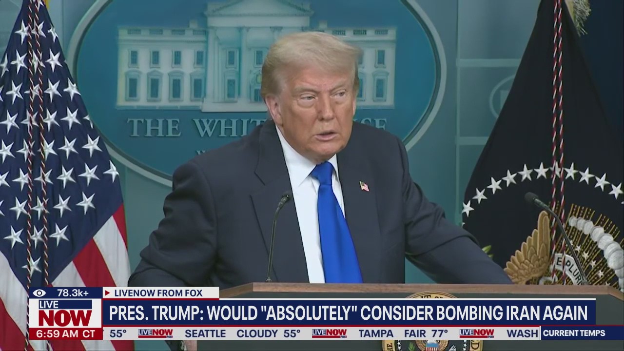 Trump says he'd 'absolutely' bomb Iran again