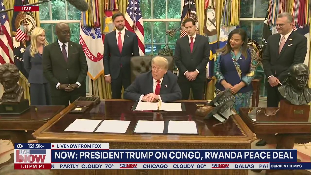 President Trump speaks on Rwanda, Congo peace deal